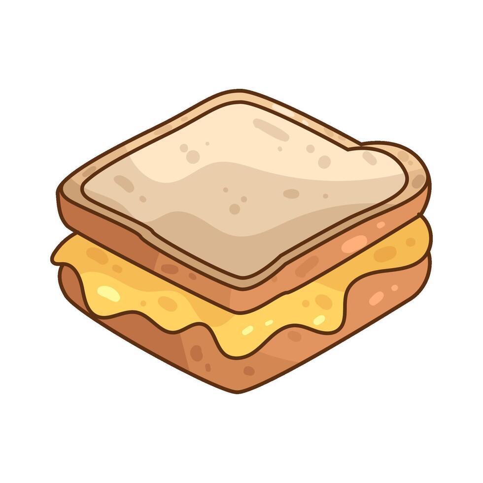 toast with butter vector