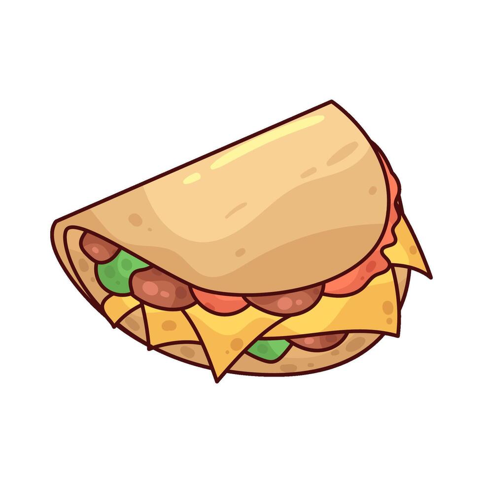 illustration of delicious taco vector