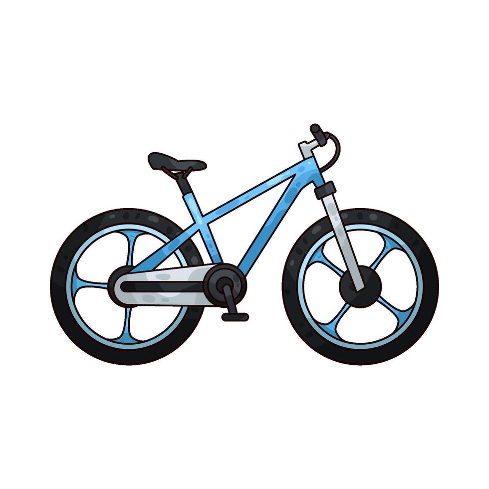 blue bicycle illustration vector