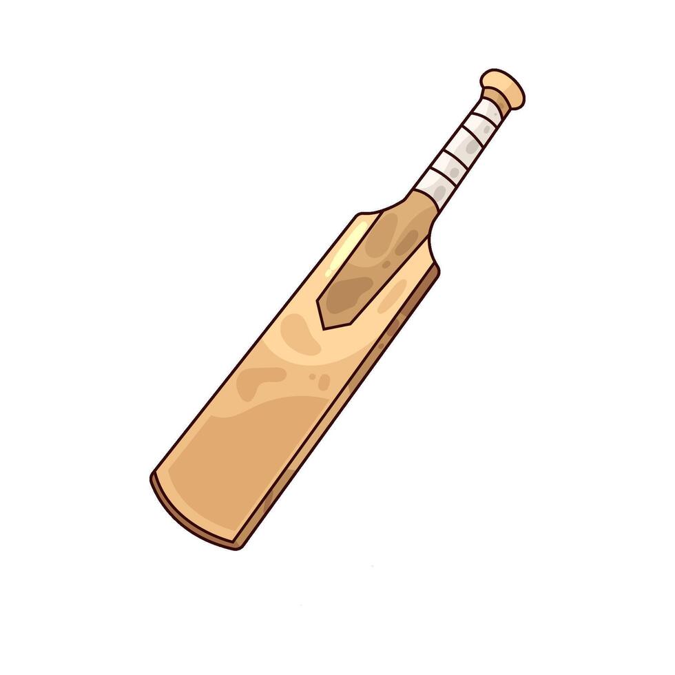 cricket bat illustration vector