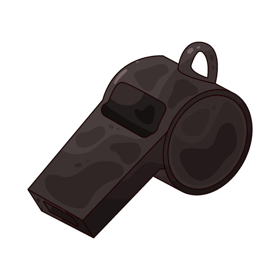 black whistle illustration vector