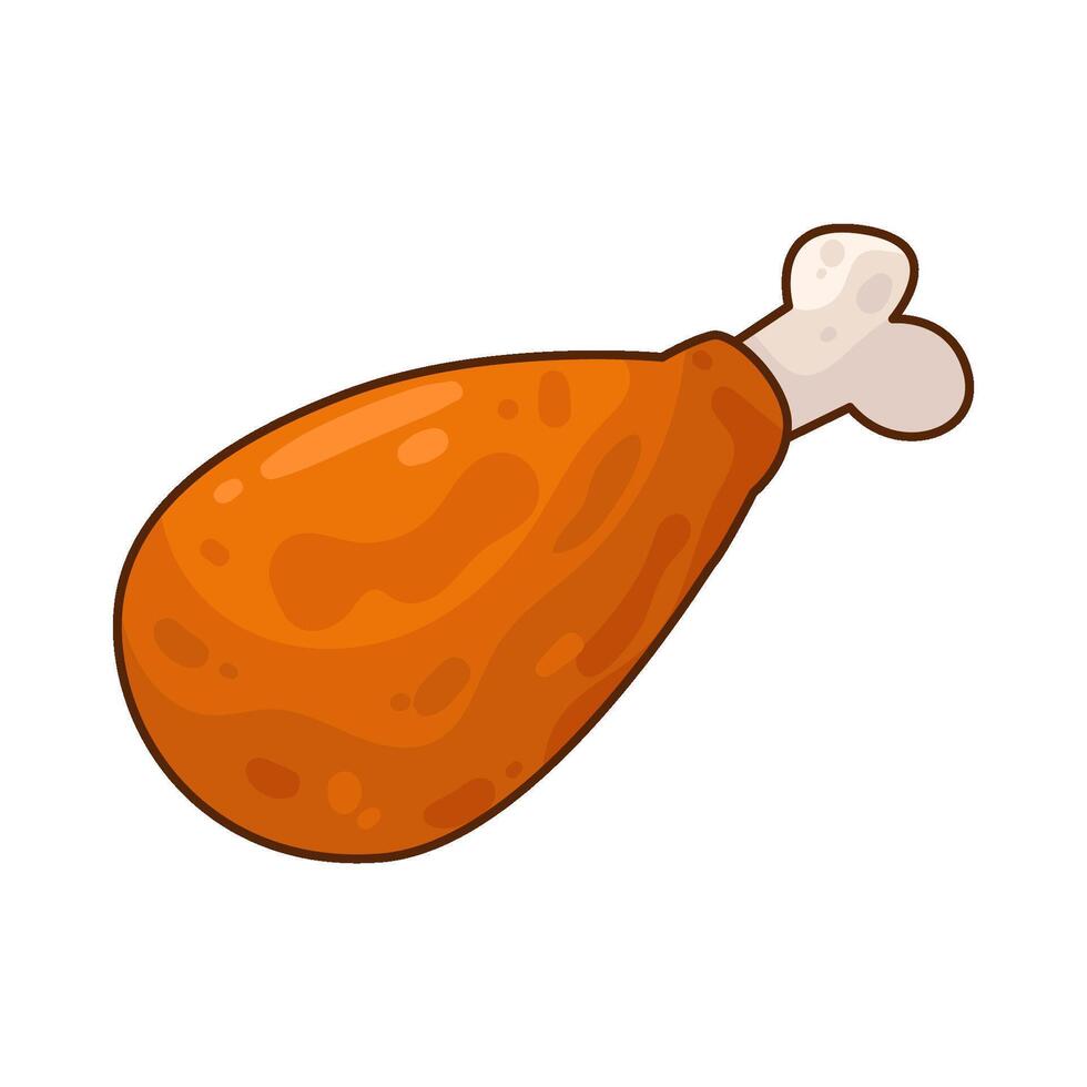 fried chicken drumsticks vector