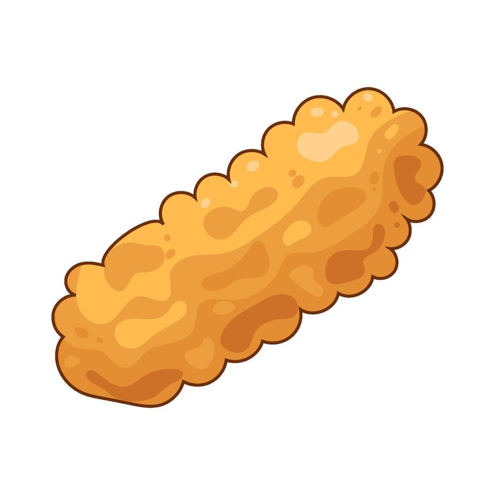 crispy chicken nugget vector