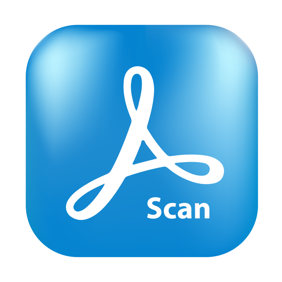 Adobe Scan logo, square rounded Adobe Scan logo, Adobe Scan logo free download png