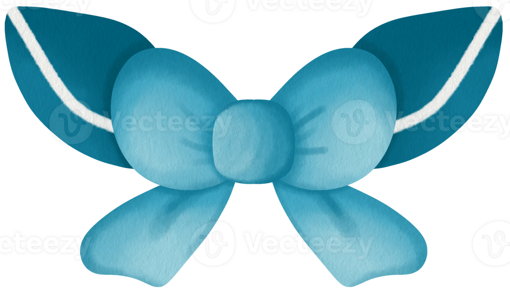 Elegant Blue Bow Ribbon Illustration png
