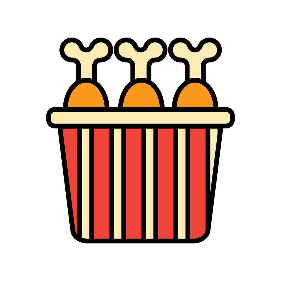 Fried Chicken Bucket Illustration vector