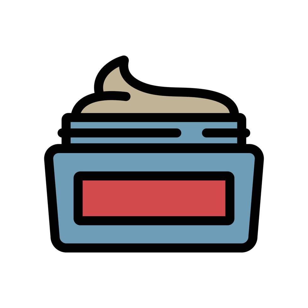 Stylized Cream Jar Icon vector