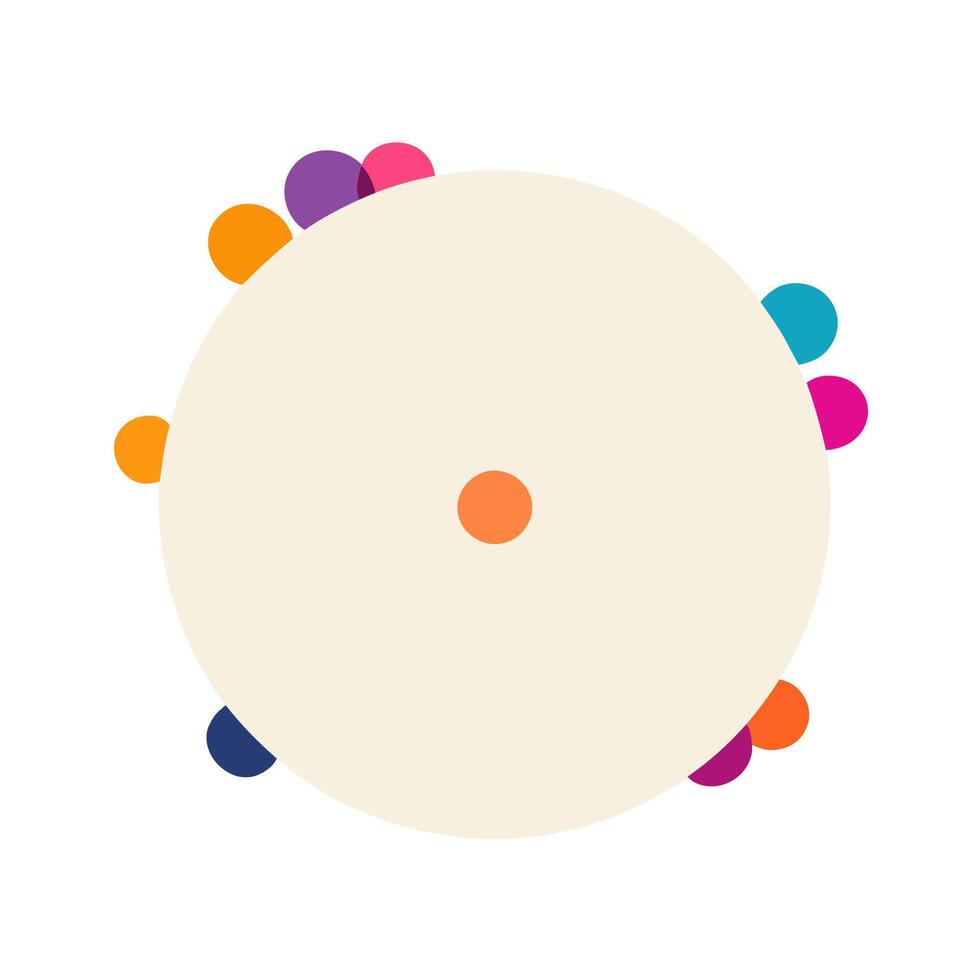Modern Circle with Dots in Colors vector