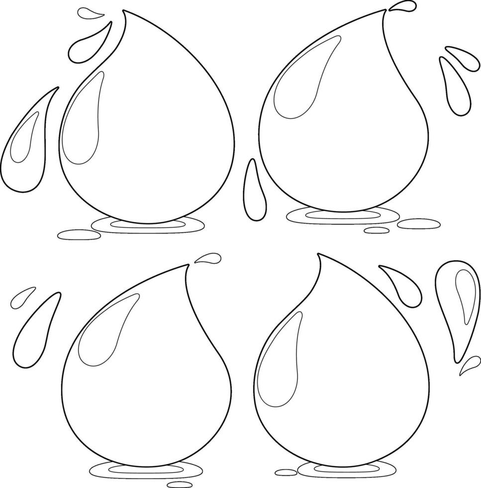 Water bottles set. Plastic or glass water bottles. Fresh water drink, various bottle shapes. Clean drink in plastic container. vector