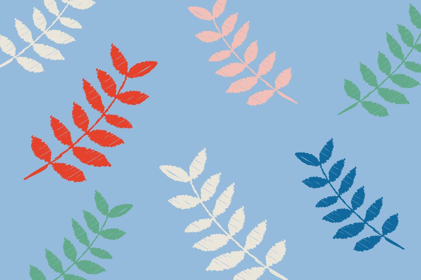 Leaves background in trendy colors. Abstract colorful minimalistic design template. vector