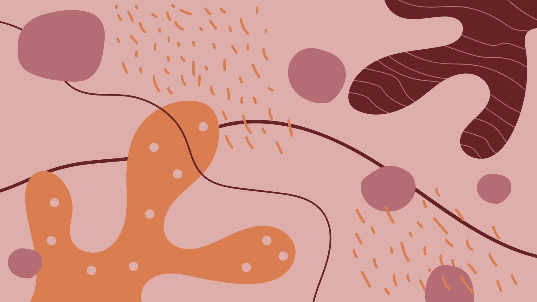 unique design abstract background in pastel colors with organic shapes and lines vector
