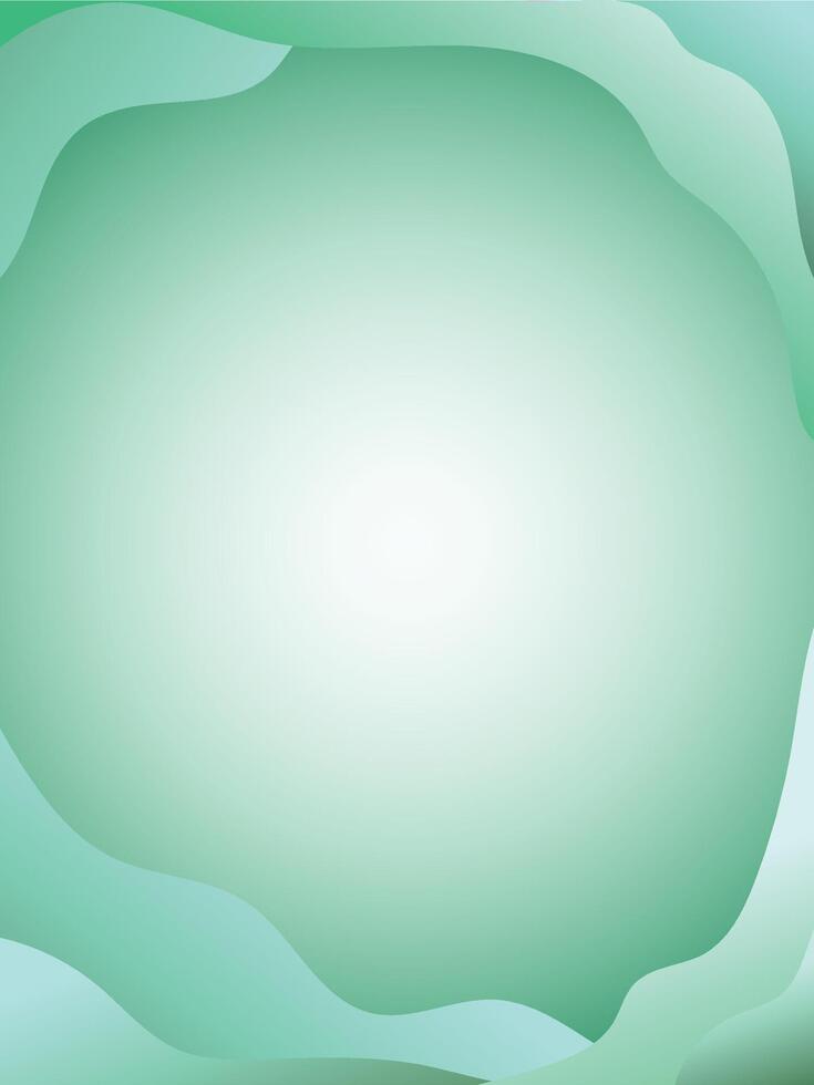 stylish leaf decorated with a gradient border frame in green tones vector