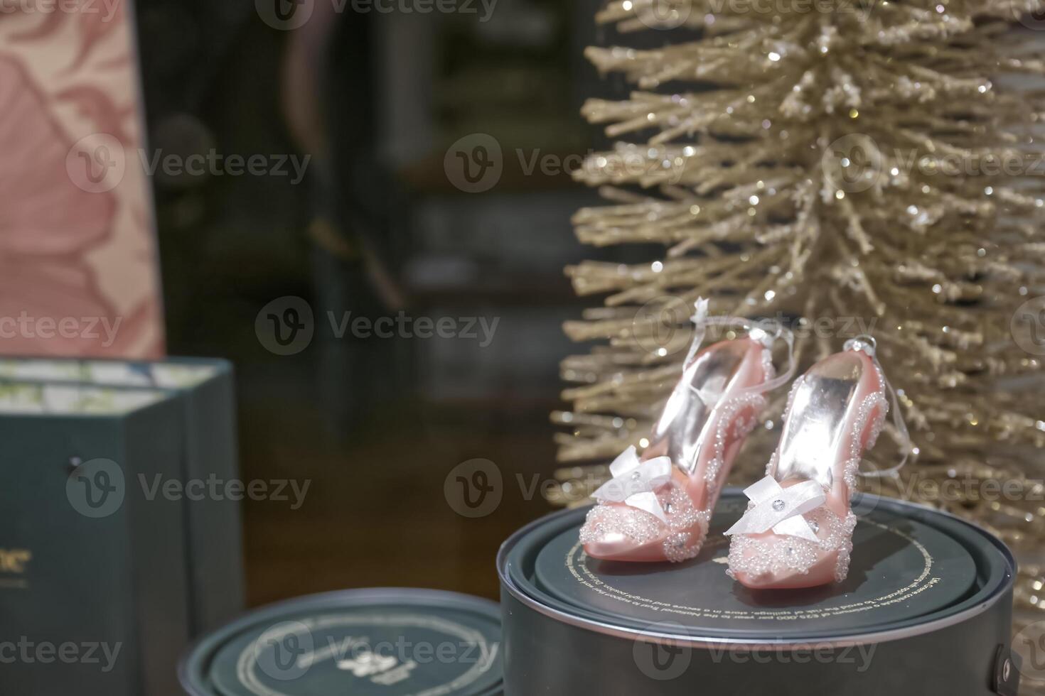 Elegant Pink High Heels with Bows Displayed photo