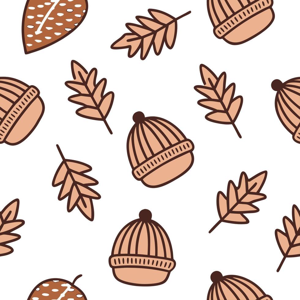 Flat Cozy autumn knit seamless tile pattern with warm colors and textured details concept as Warm colors and textured knit details create a cozy autumn knit seamless tile pattern p Clean Pro vector