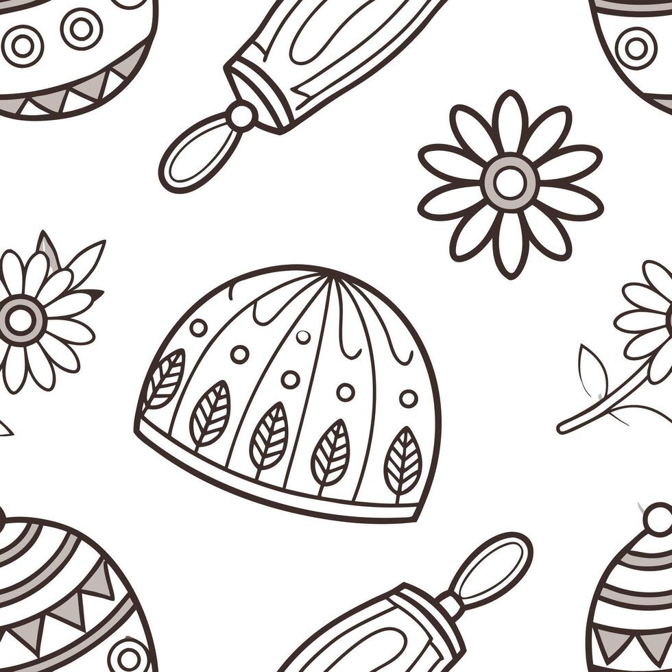 Flat Create cultural heritage based seamless patterns with local textile motifs and traditional techniques ideal for artisanal product branding concept as Illustrate traditional fa Clean Pro vector