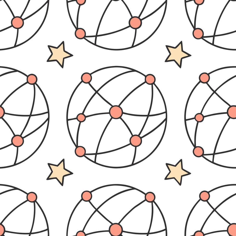 Flat Create seamless tile pattern featuring overlapping digital grid networks with isolated white balance accentuating interconnected nodes concept as Produce a tile design that l Clean Pro 3 vector