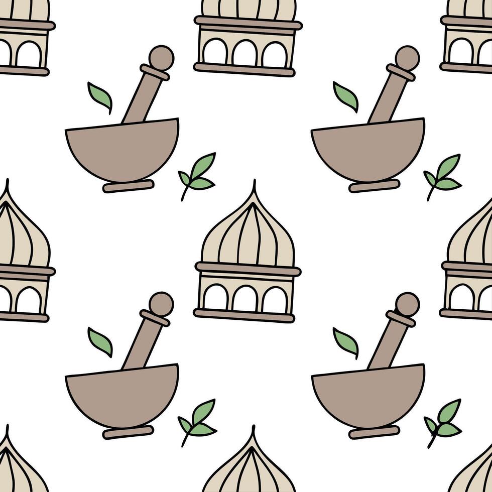 Flat Develop seamless patterns inspired by local community rituals and traditional practices ideal for creating heritage based visual content concept as Illustrate cultural practic Clean Pro vector