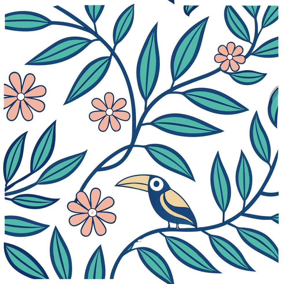 Flat Develop seamless tile pattern using the intricate patterns and bright colors of Filipino traditional textiles highlighting natural and geometric designs concept as Showcase t Clean Pro vector