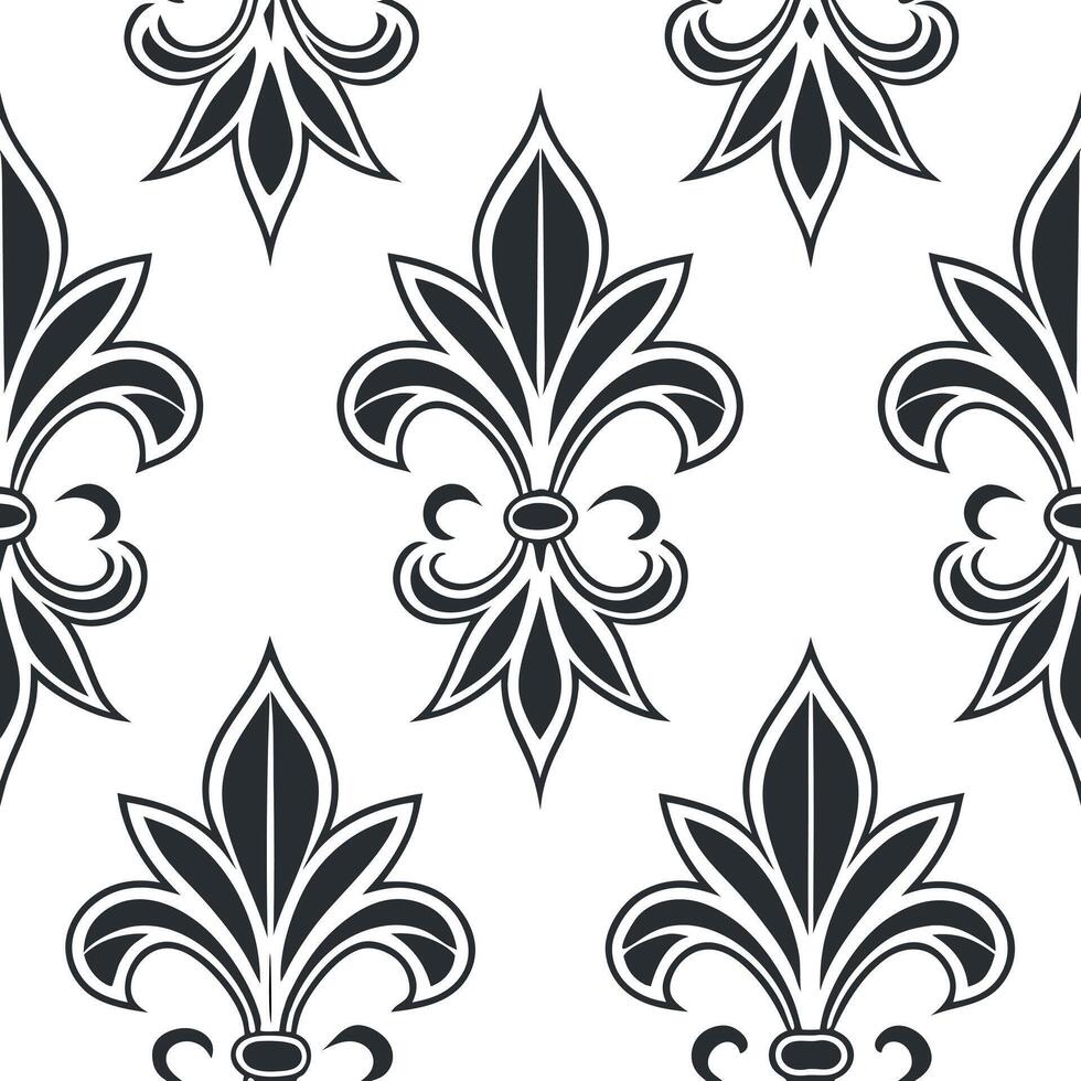 Flat Elegant damask seamless tile pattern with sophisticated floral motifs and classic color scheme for upscale interiors concept as Sophisticated floral motifs with classic colors Clean Pro vector