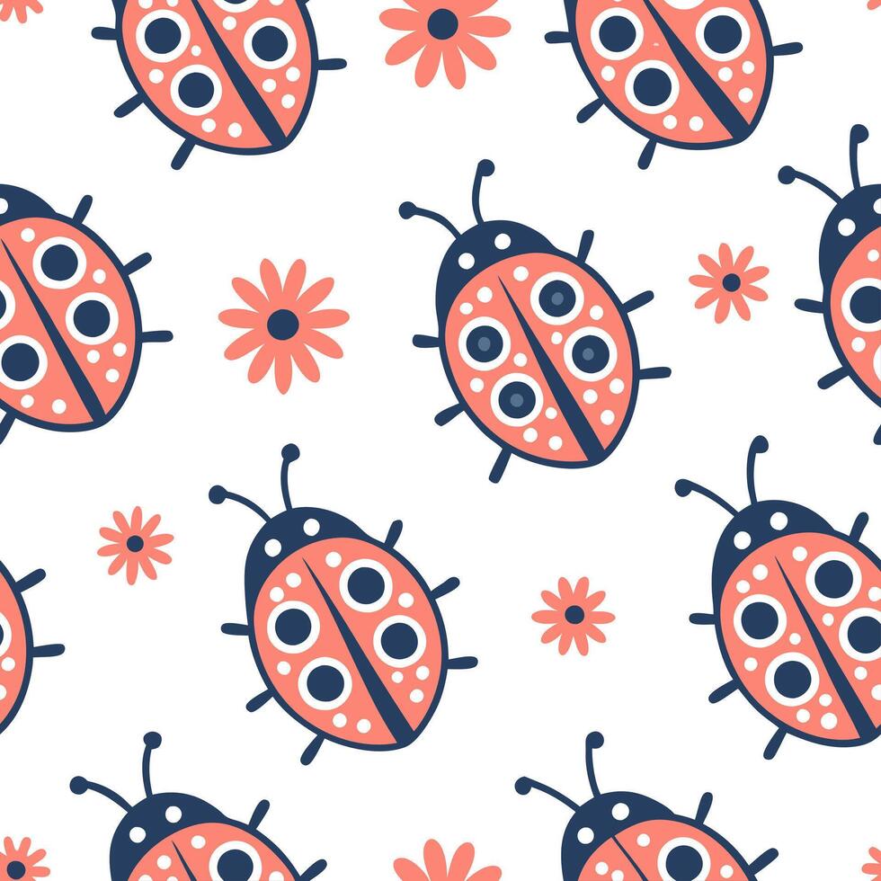 Flat Folk art seamless pattern with whimsical creatures and bright colors for a fun playful ethnic design concept as Fun folk art pattern with whimsical creatures and bright colors Clean Pro vector