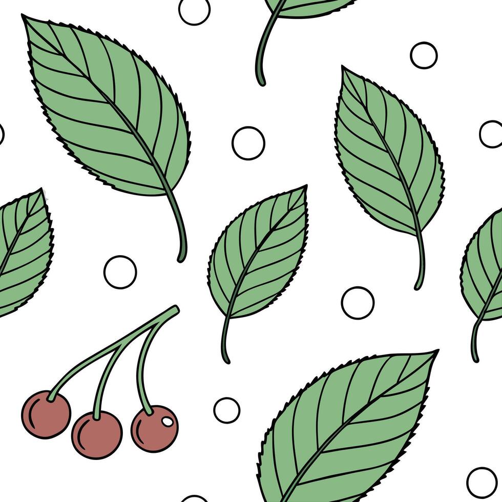 Flat Fresh spring nature seamless pattern with crisp green leaves and dewdrops for a revitalizing spring aesthetic concept as Dew kissed leaves pattern with vibrant green hues and Clean Pro vector
