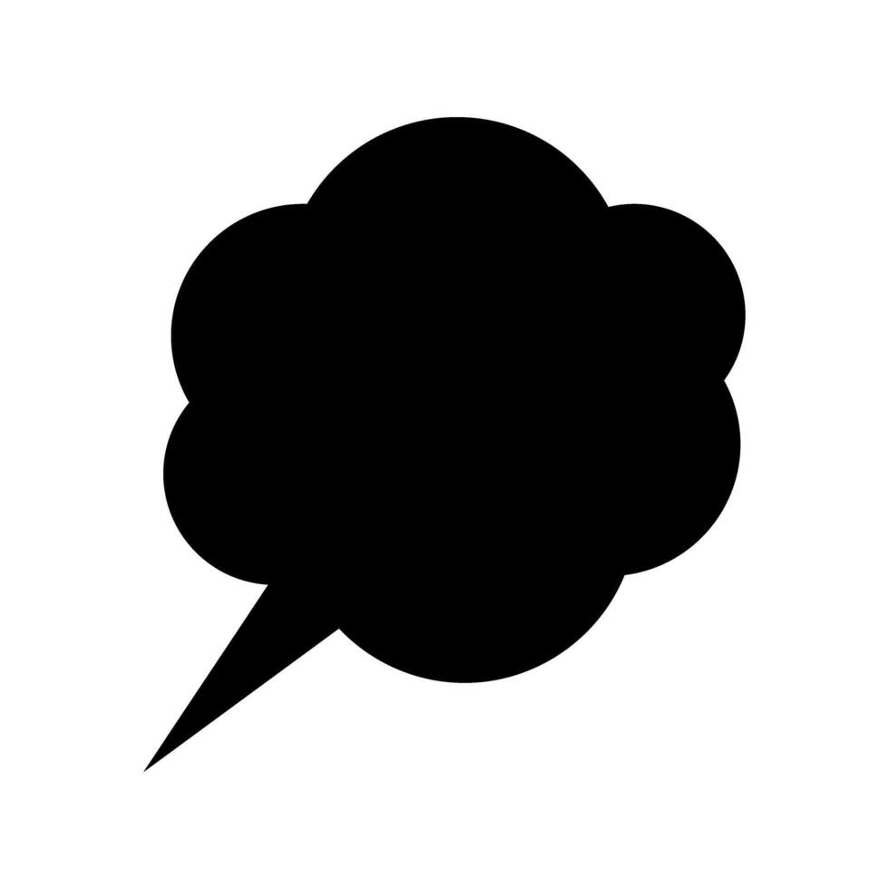 Speech bubble icon. Flat style black on white. illustration symbol. vector