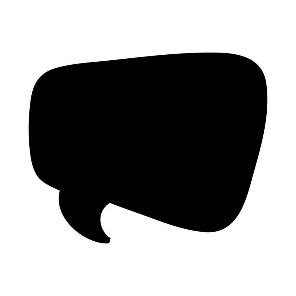 Speech bubble icon. illustration. Black isolated on white background. vector