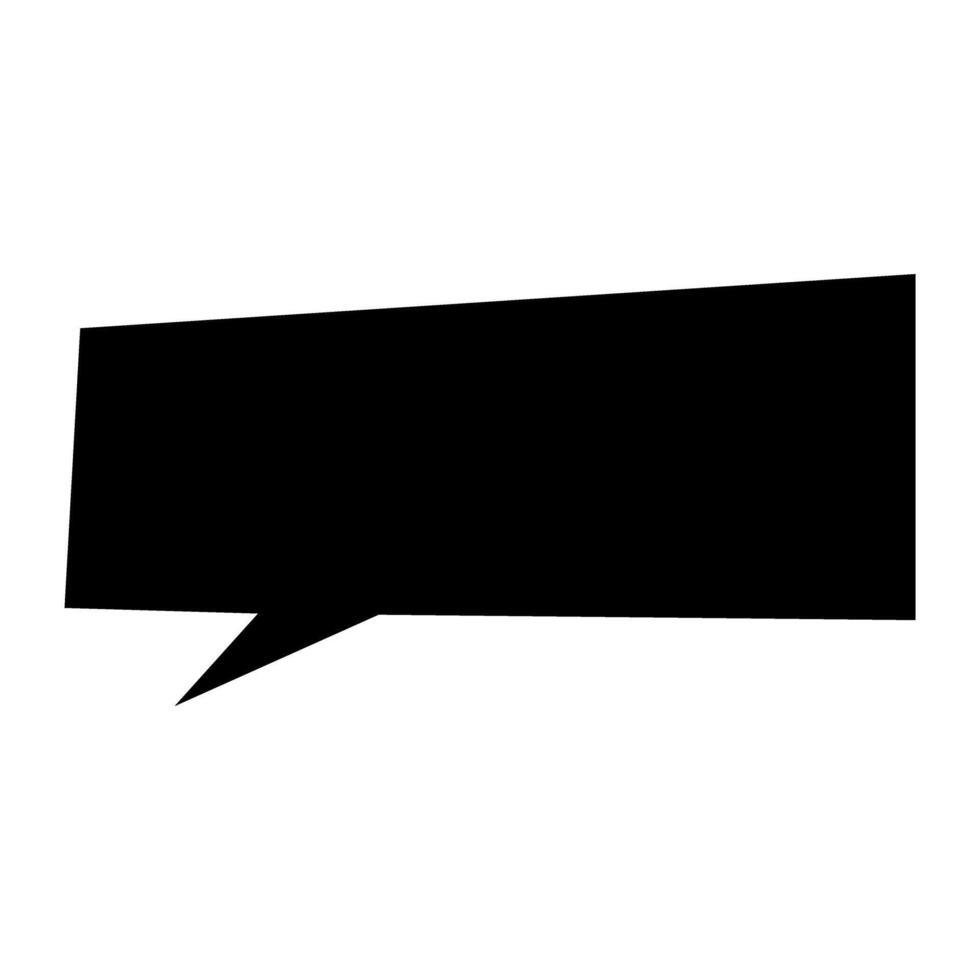 Speech bubble icon. Flat black symbol on white background. vector