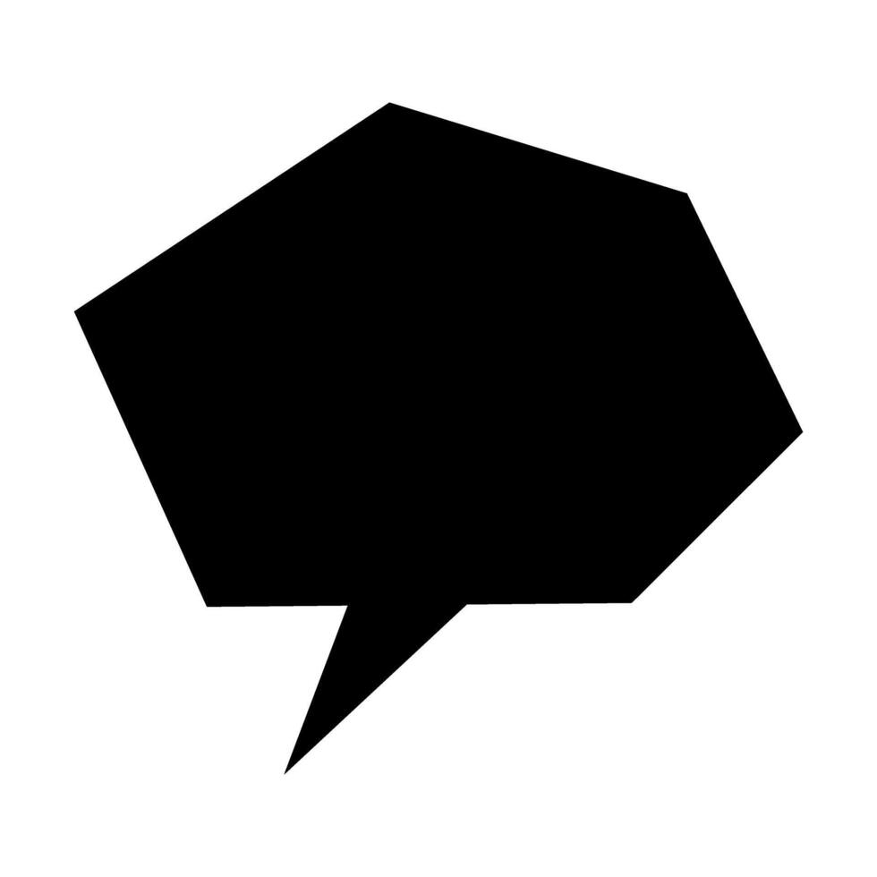 Chat Icon . Flat Style. Black Icon Isolated on White Background. vector