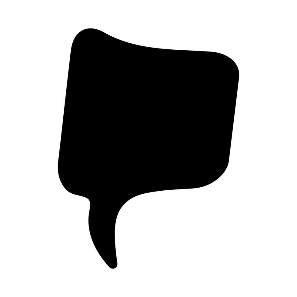 silhouette of speech bubble icon over white background. illustration. vector