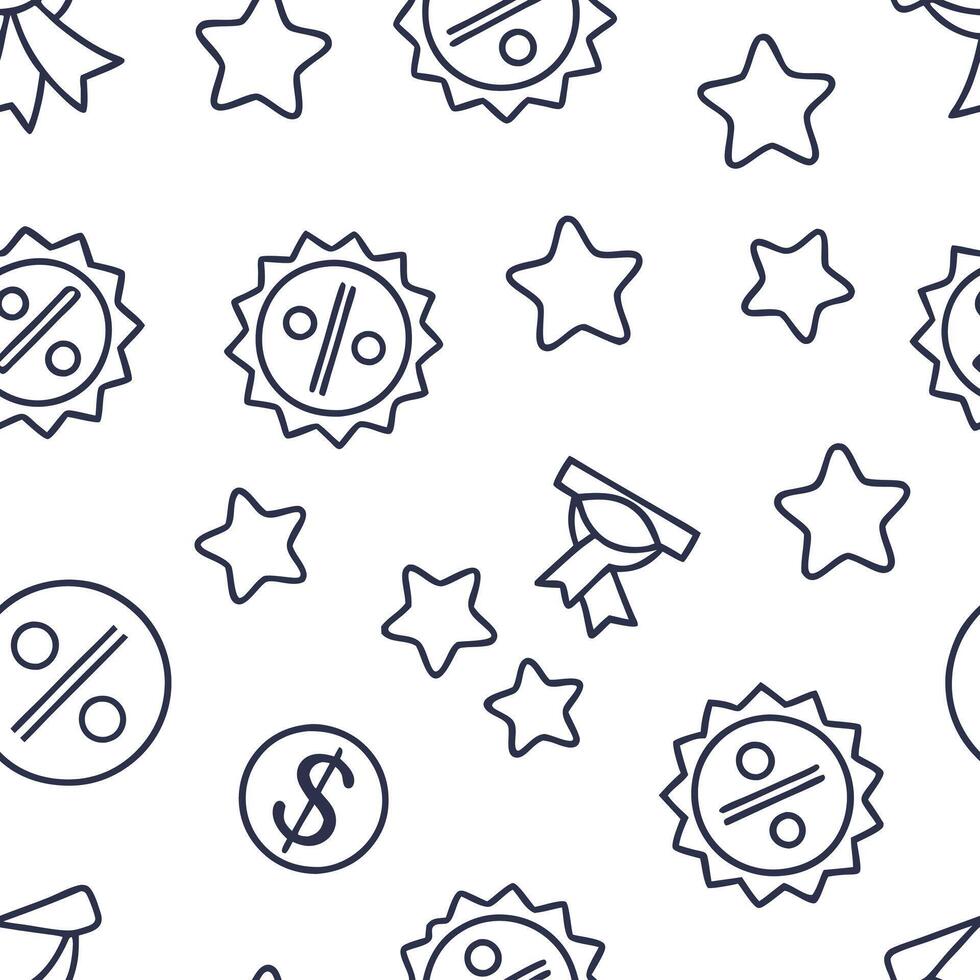 Flat Minimalist seamless tiles with intertwined currency and discount icons concept as A clean seamless tile pattern featuring minimalist intertwined icons of various currencies an Clean Pro 2 vector