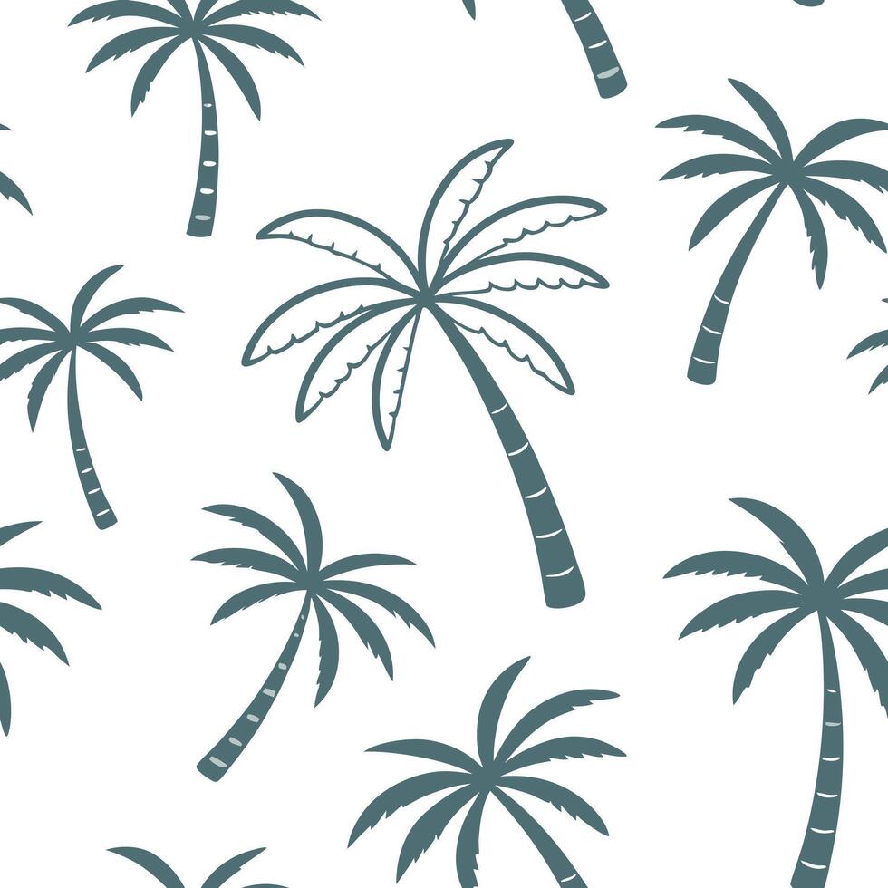 Flat Pastel palm trees seamless pattern soft isolated white background perfect for nursery decor wedding invitations stationery crafts concept as Pastel palm trees seamless pattern Clean Pro vector
