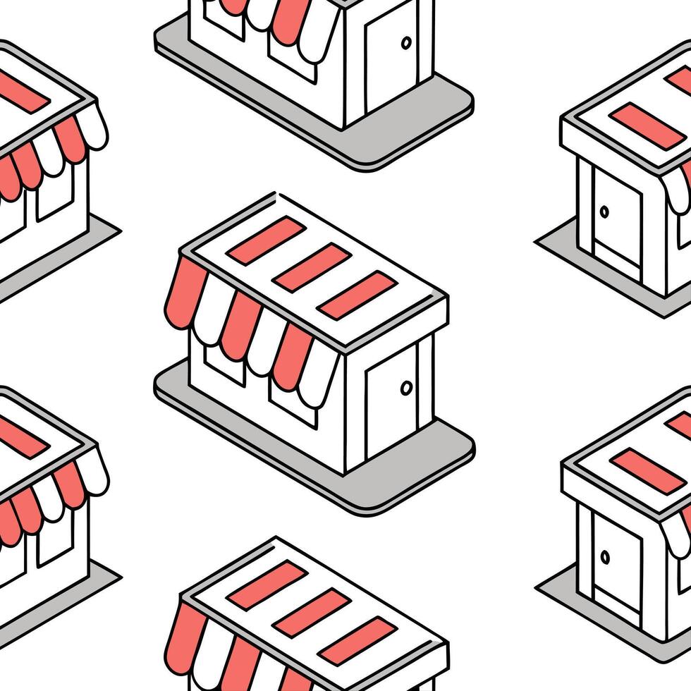 Flat perfect store and customer flow and optimization concept as A store planner in the USA analyzes floor plans to optimize customer flow in a retail store thoughtful expression Clean Pro vector