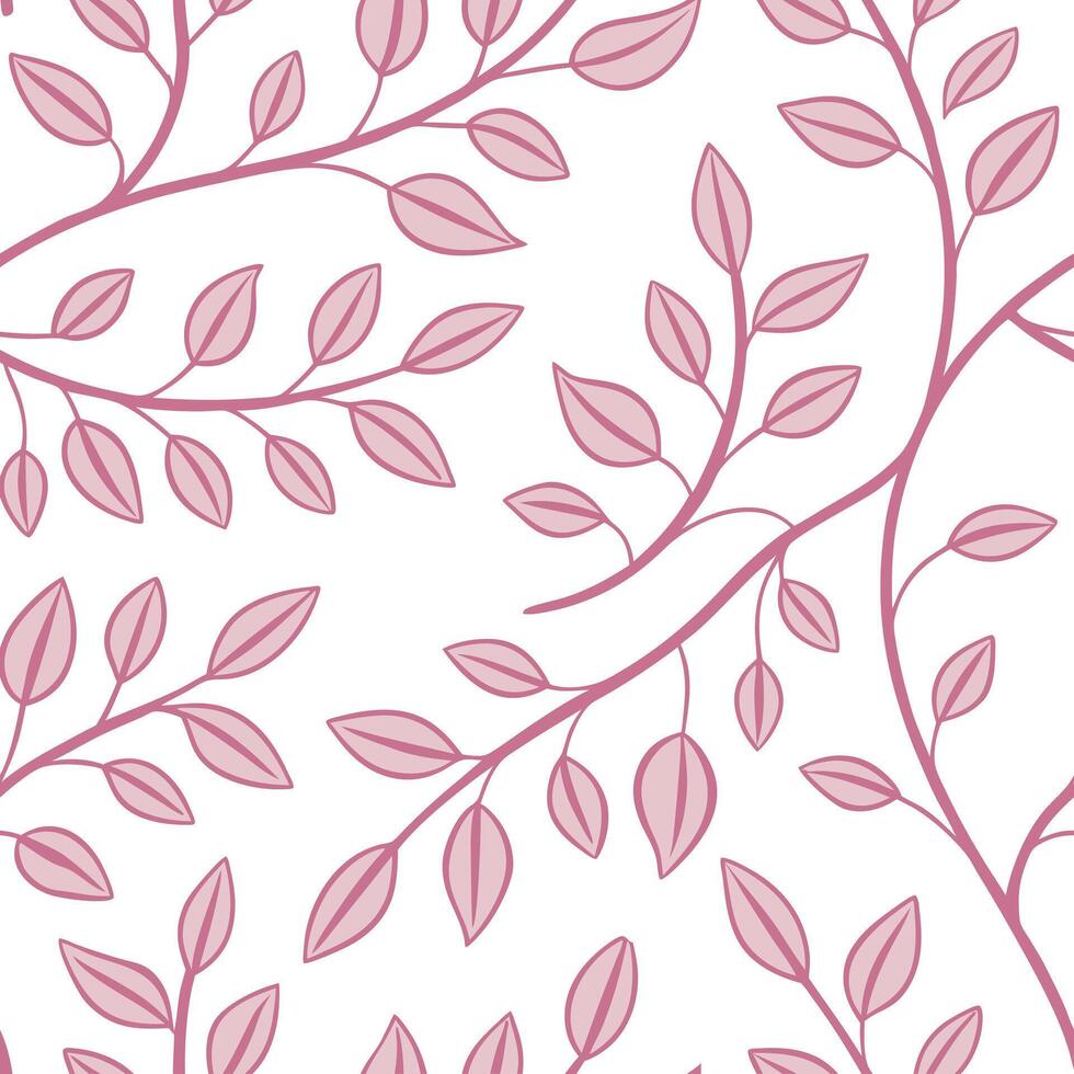 Flat Romantic vine seamless tile pattern with delicate tendrils and soft pink hues perfect for cozy bedrooms concept as Delicate vine tendrils and soft pink hues create romantic vi Clean Pro vector