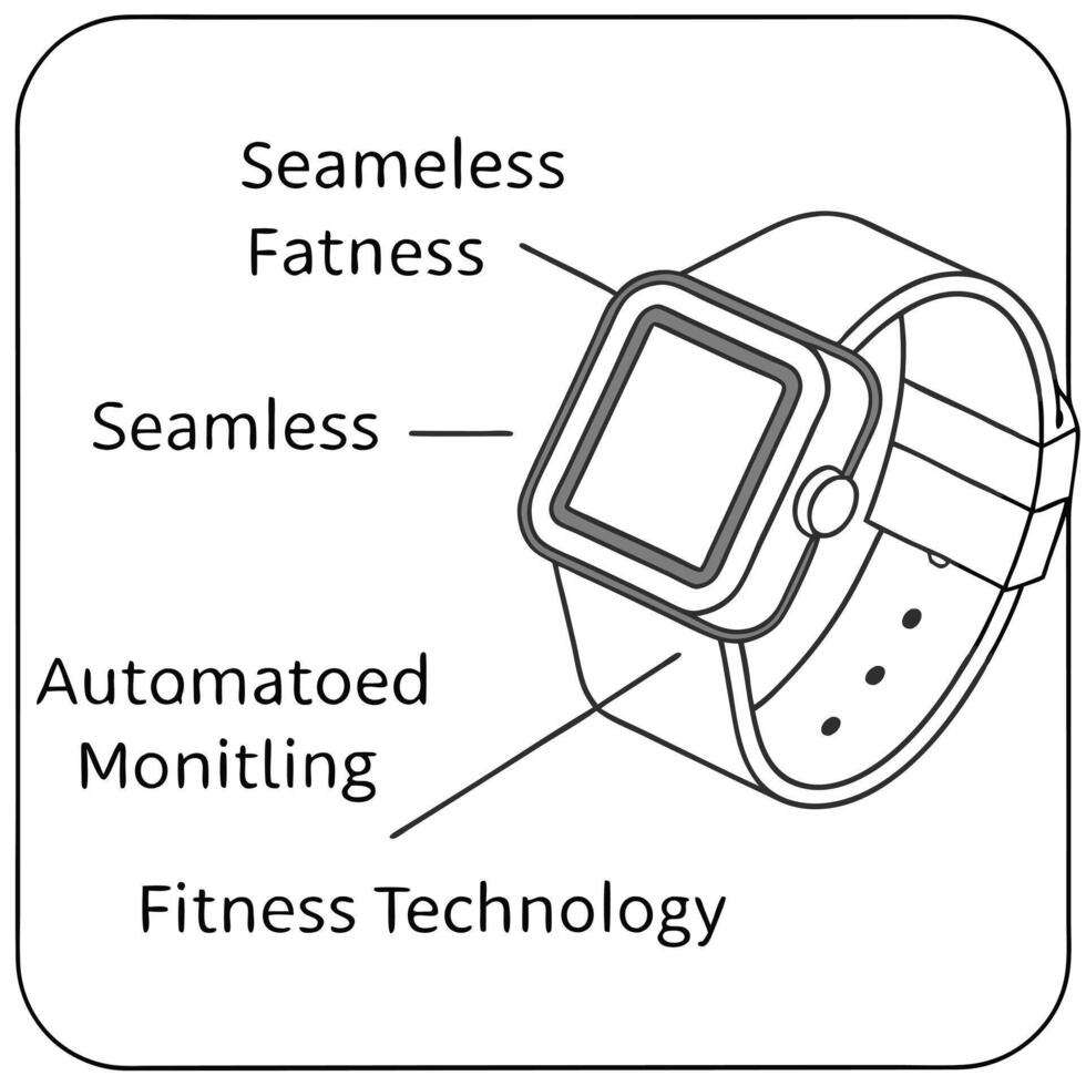 Flat Smart Fitness Equipment Automation concept as A close up macro shot of a smart fitness device tracking workout metrics The camera captures the devices display and the seamles Clean Pro vector