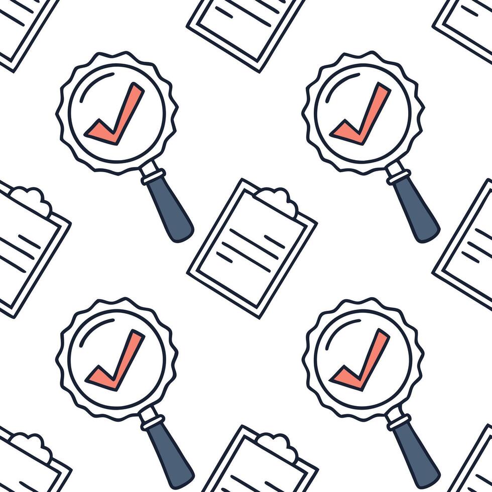 Focus magnifying glass on approval icon accelerate project sign off confirm processes unify business document workflow ensure clarity concept as Visual emphasis on verifying offici Clean Pro vector