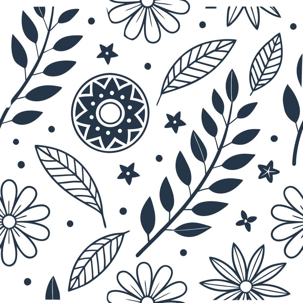 Folk art seamless pattern with spiritual symbols and natural elements for a grounded cultural aesthetic concept as Grounded folk art pattern with spiritual symbols and natural elem Clean Pro vector