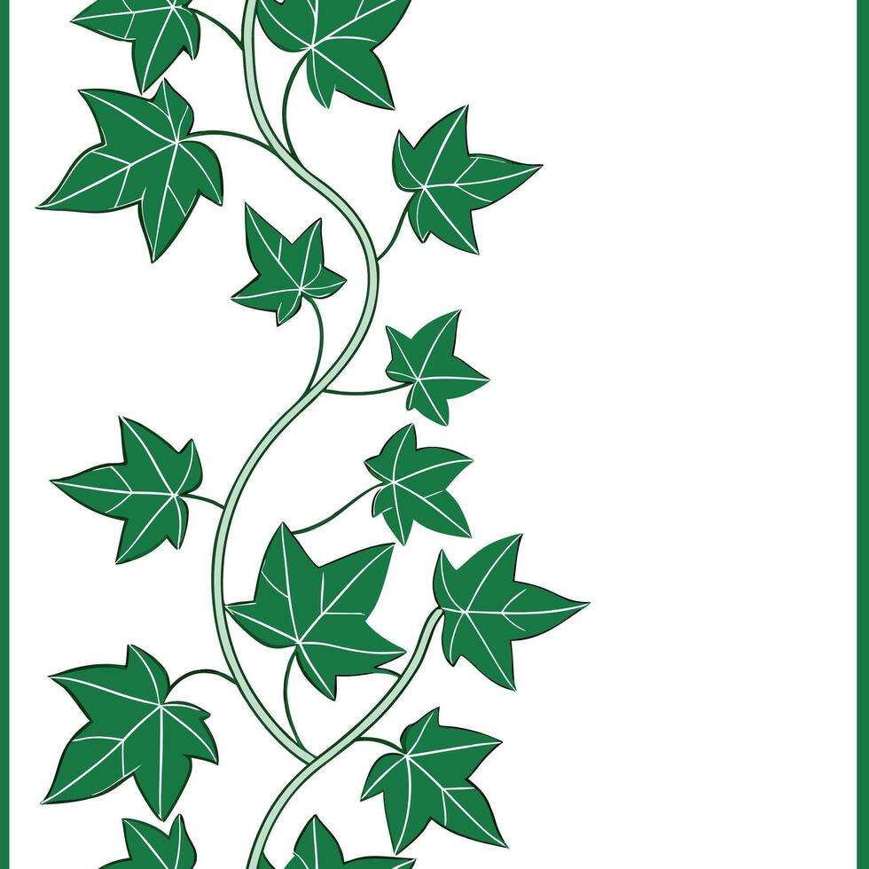 Fresh green ivy seamless tile pattern with tendrils wrapping around creating a sense of growth and vitality concept as Fresh green ivy tendrils wrap around in a seamless tile patte Clean Pro vector