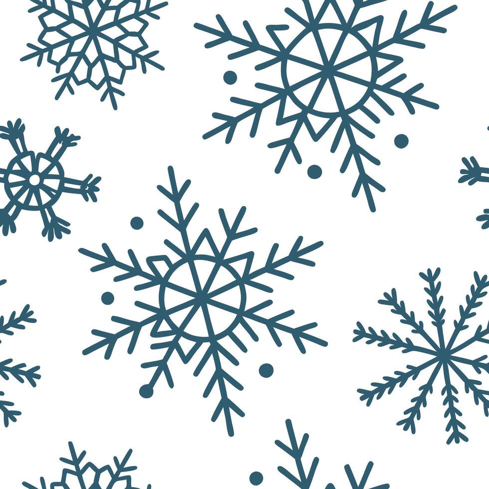 Frosty geometric snowflakes seamless tile pattern with modern winter aesthetics and cool tones concept as Geometric snowflakes with frosty details create a modern seamless tile pat Clean Pro vector