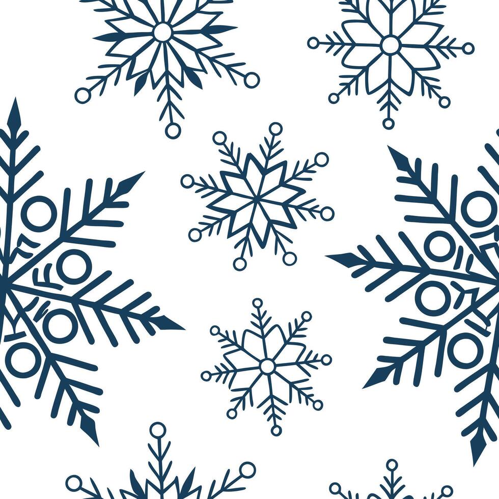 Frosty geometric snowflake seamless tile pattern with modern winter designs concept as Modern winter designs feature geometric snowflakes and frosty patterns in a seamless tile pat Clean Pro vector
