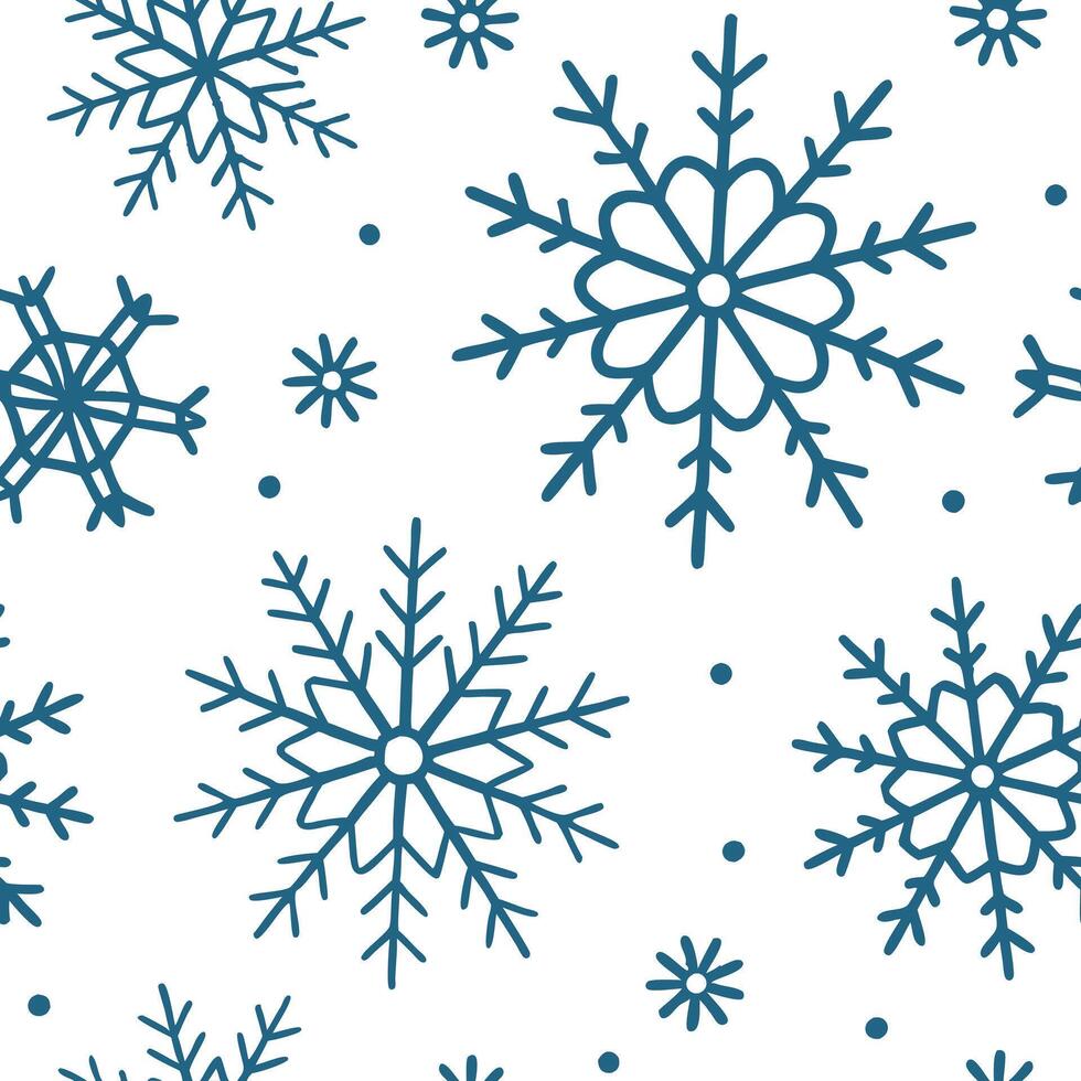 Frosty snowflake and ice crystal seamless tile pattern with shimmering winter accents concept as Shimmering ice crystals paired with frosty snowflakes create a seamless tile patter Clean Pro vector