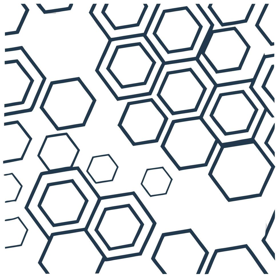 Futuristic hex grid seamless pattern tech inspired isolated white background perfect for digital branding app interfaces futuristic packaging concept as Tech inspired futuristic he Clean Pro vector