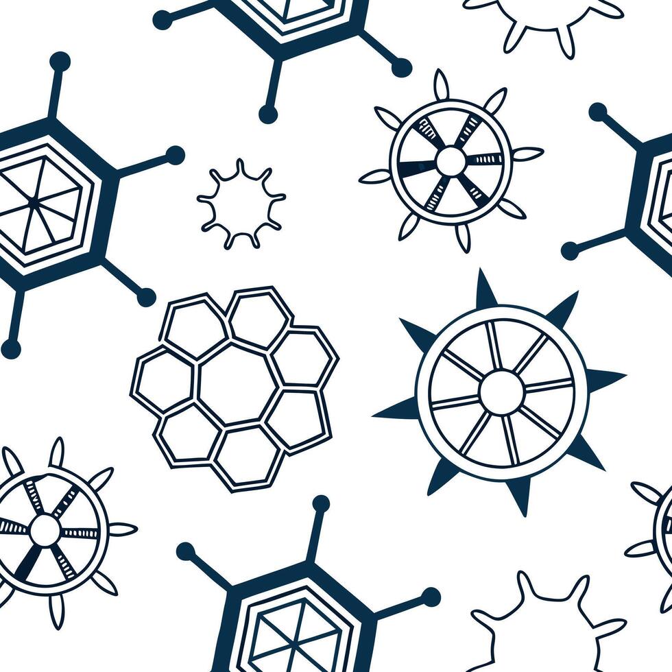 Geometric abstract shapes seamless tile pattern structured isolated white background perfect for modern textiles wallpapers concept as Geometric abstract shapes seamless pattern wi Clean Pro vector