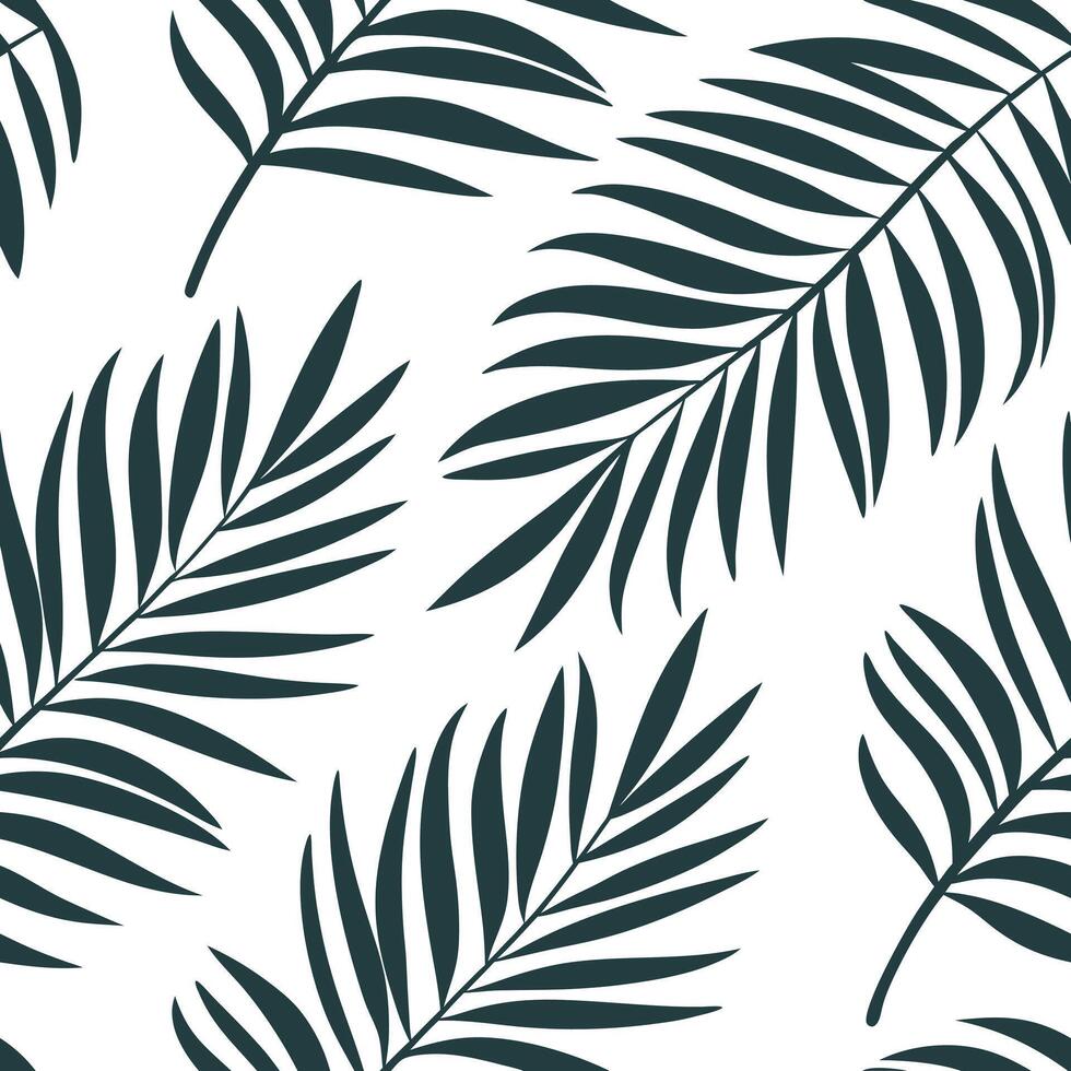 Geometric palm leaves seamless pattern modern isolated white background perfect for contemporary designs web graphics branding concept as Modern geometric palm leaves seamless patt Clean Pro vector