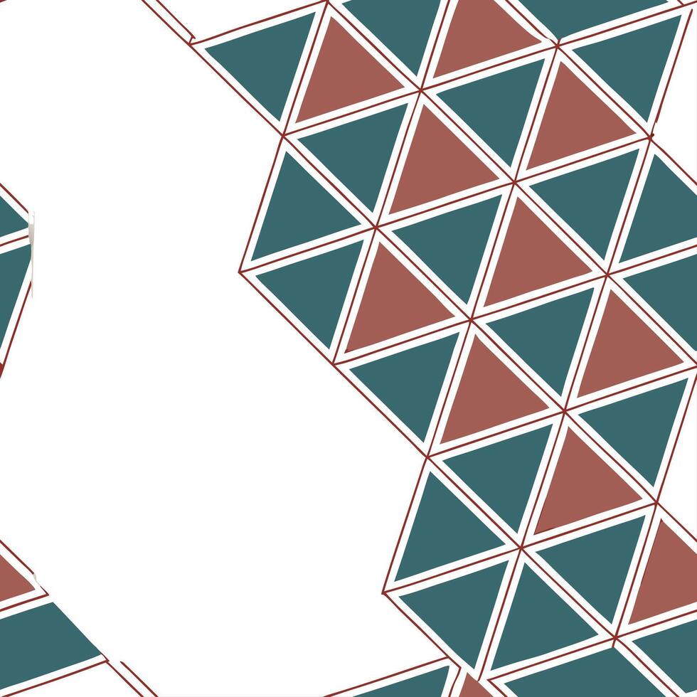 Geometric retro polygon seamless tiles jewel tones on white background perfect for elegant designs concept as Creating geometric seamless tile with retro polygons in jewel tones on Clean Pro vector
