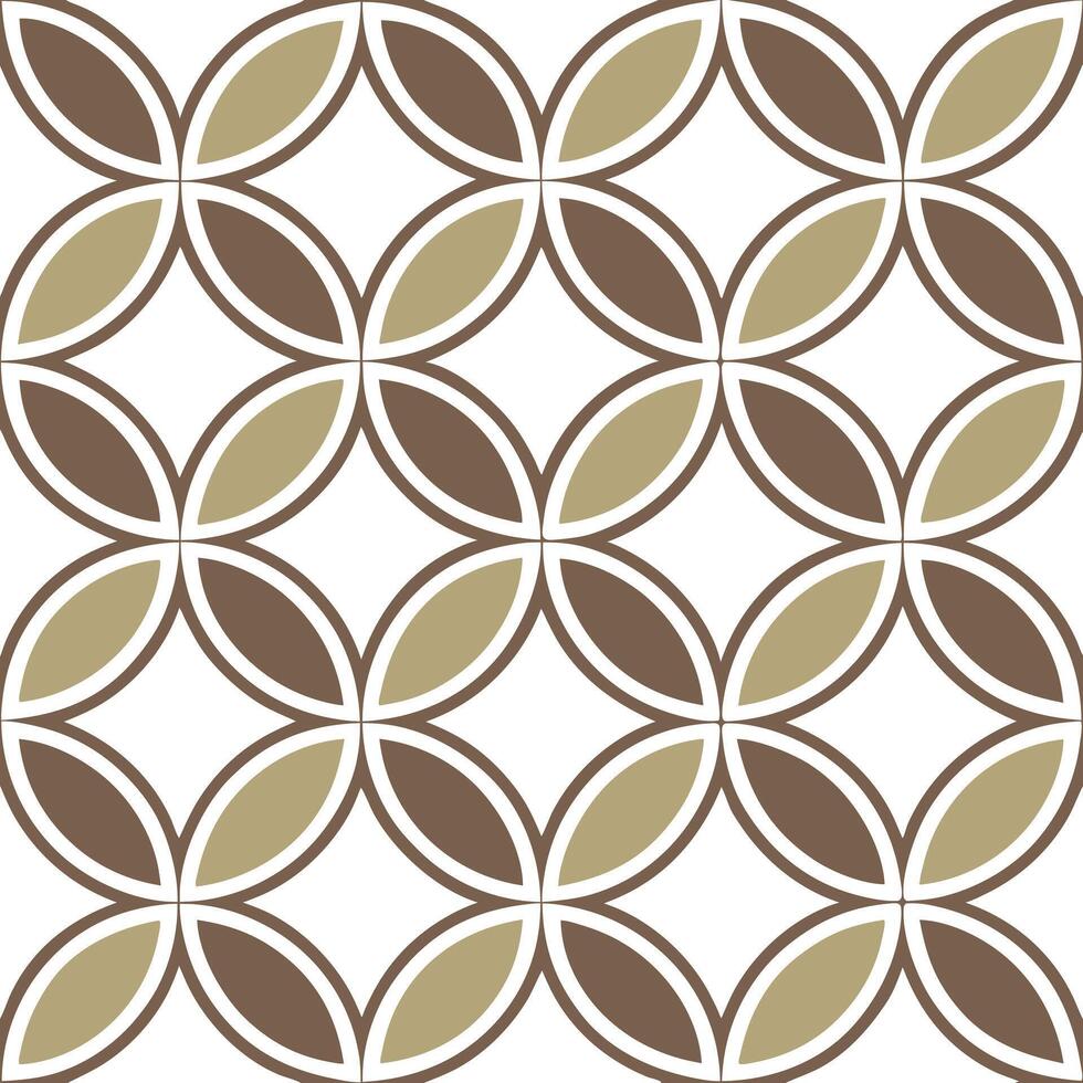 Geometric retro seamless tile pattern earth tones on white background ideal for natural interiors concept as Designing seamless tile with geometric retro patterns in earth tones on Clean Pro vector