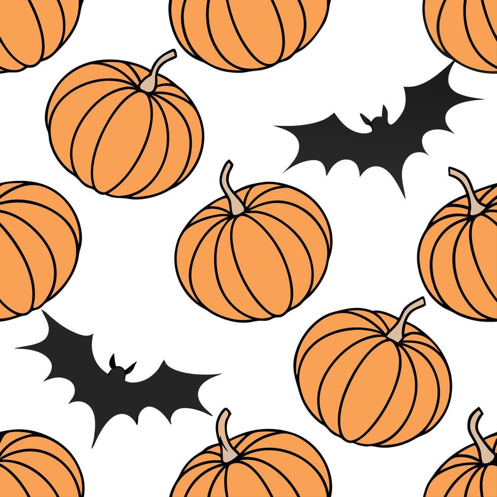 Halloween pumpkins seamless tile pattern with spooky orange and black elements for eerie home decor concept as Spooky orange pumpkins and black elements arranged seamlessly to crea Clean Pro 2 vector