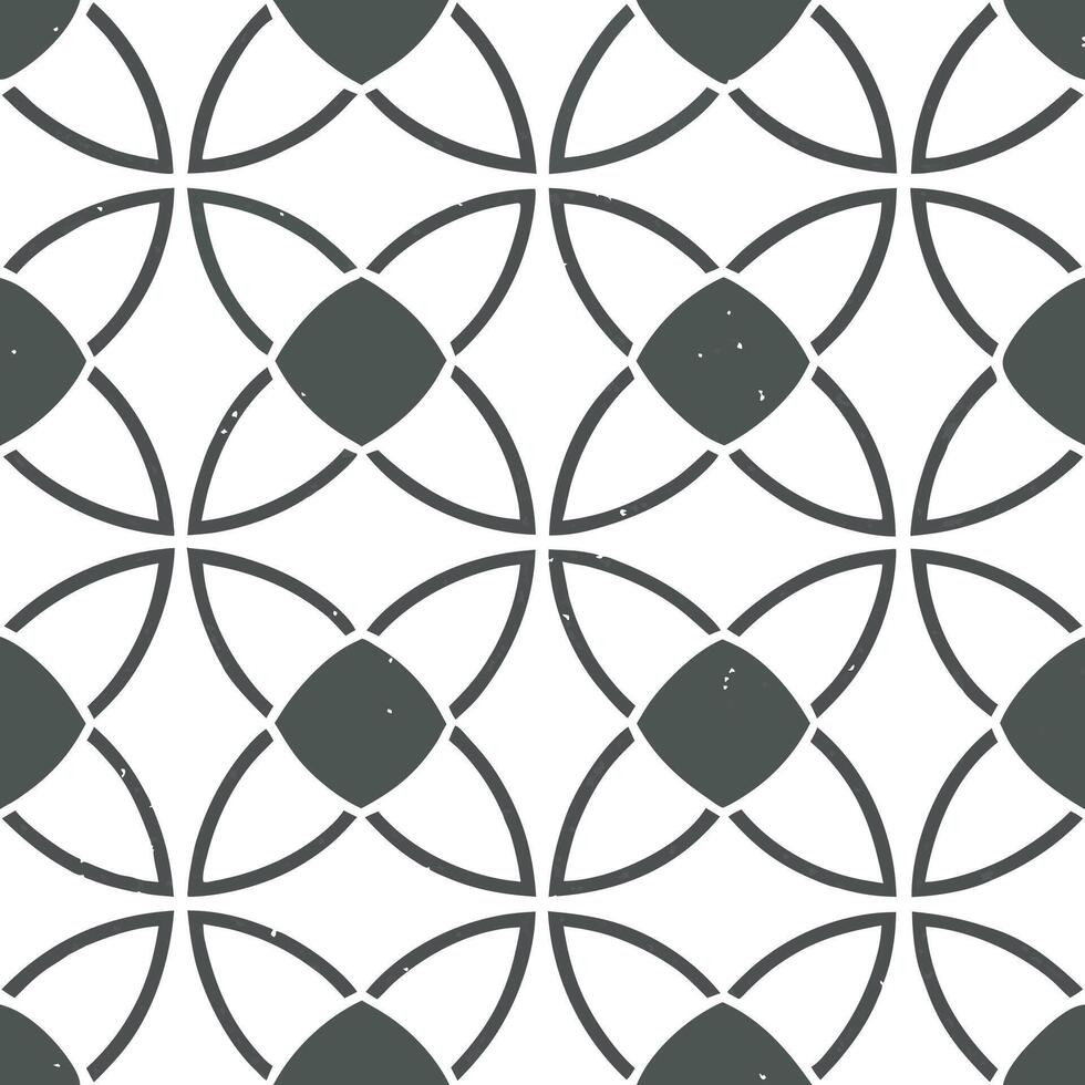Grunge inspired circle tile pattern with distressed textures and muted tones on white background for edgy aesthetics concept as Muted circle shapes paired with distressed textures Clean Pro vector