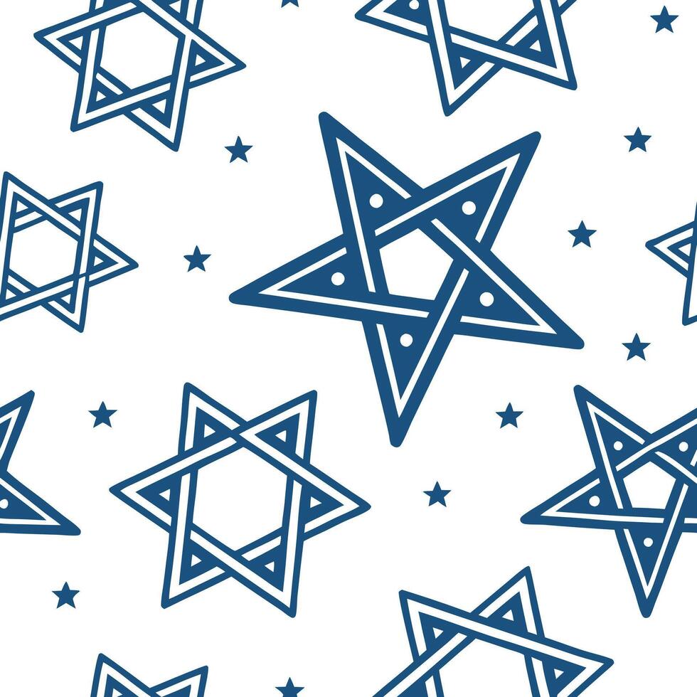 Hanukkah stars seamless pattern with bold gold and silver elements for a glamorous festive design concept as Glamorous Hanukkah stars pattern with bold gold and silver elements for Clean Pro vector