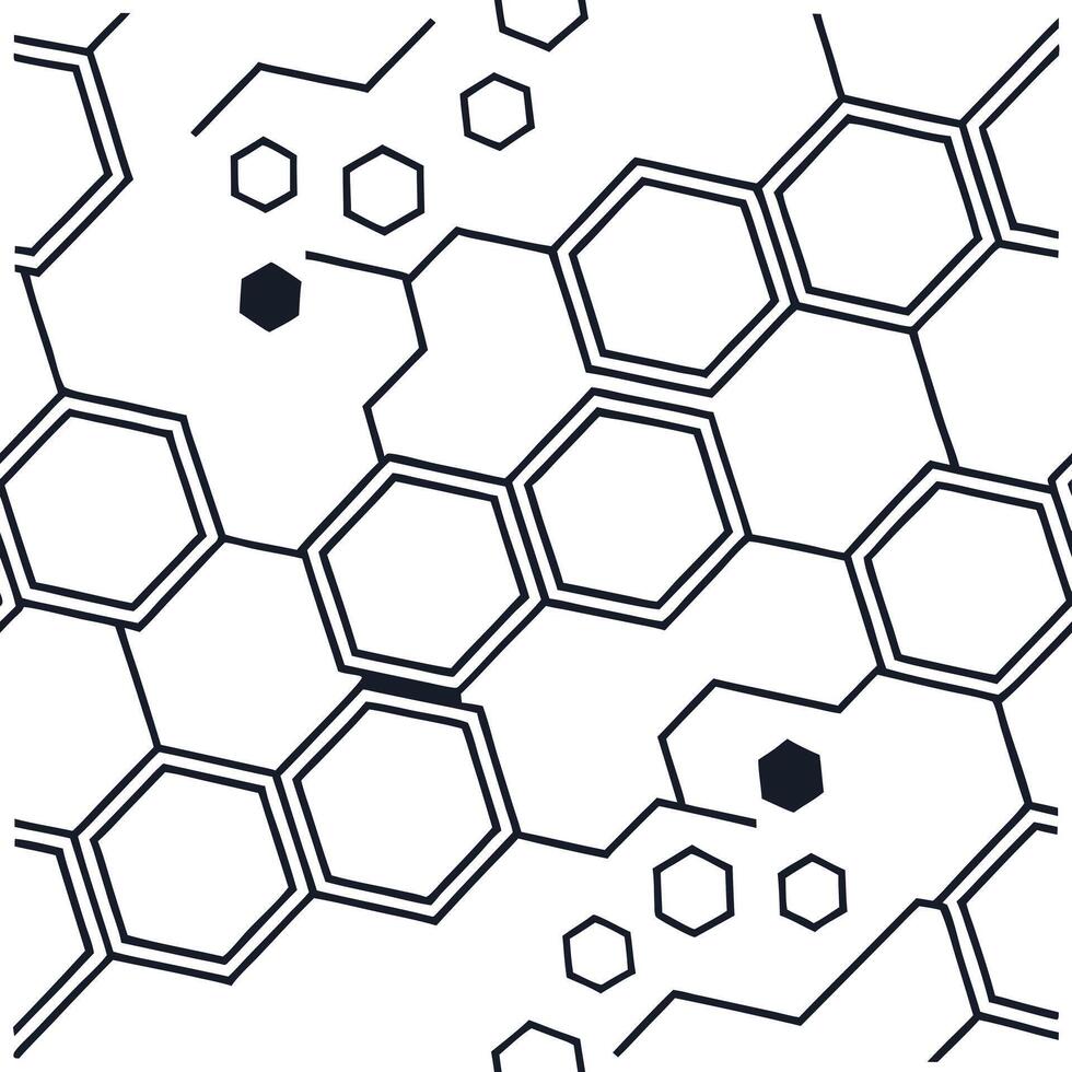 Hexagons and lines geometric seamless tile pattern structured isolated white background perfect for modern branding packaging concept as Hexagons and lines geometric seamless patte Clean Pro vector